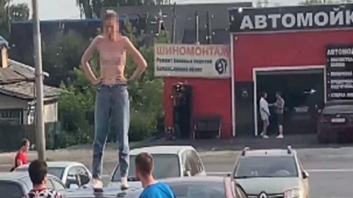 Naked on the street hairy pussy