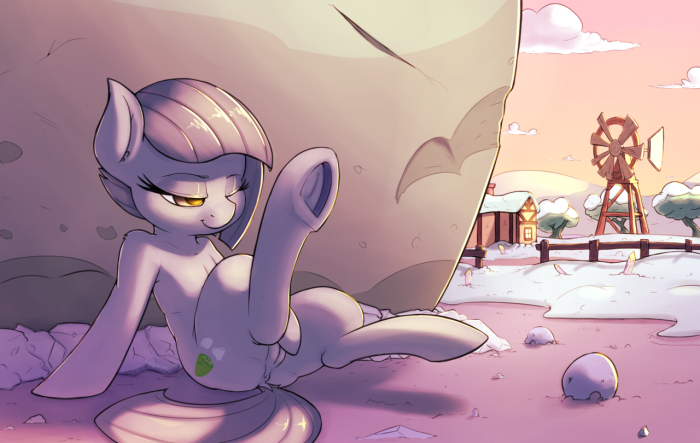 Pony in shorts