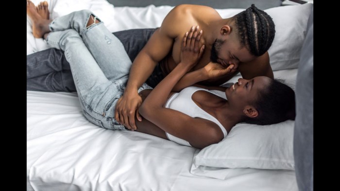 Couple in bed black