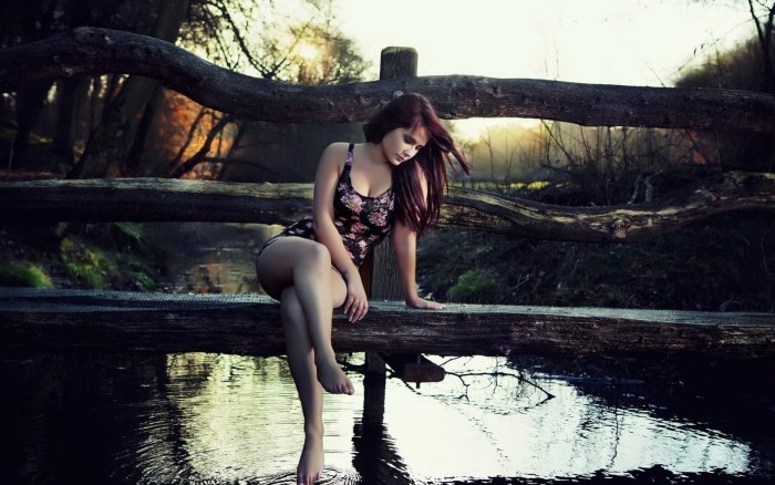 Girl by the river
