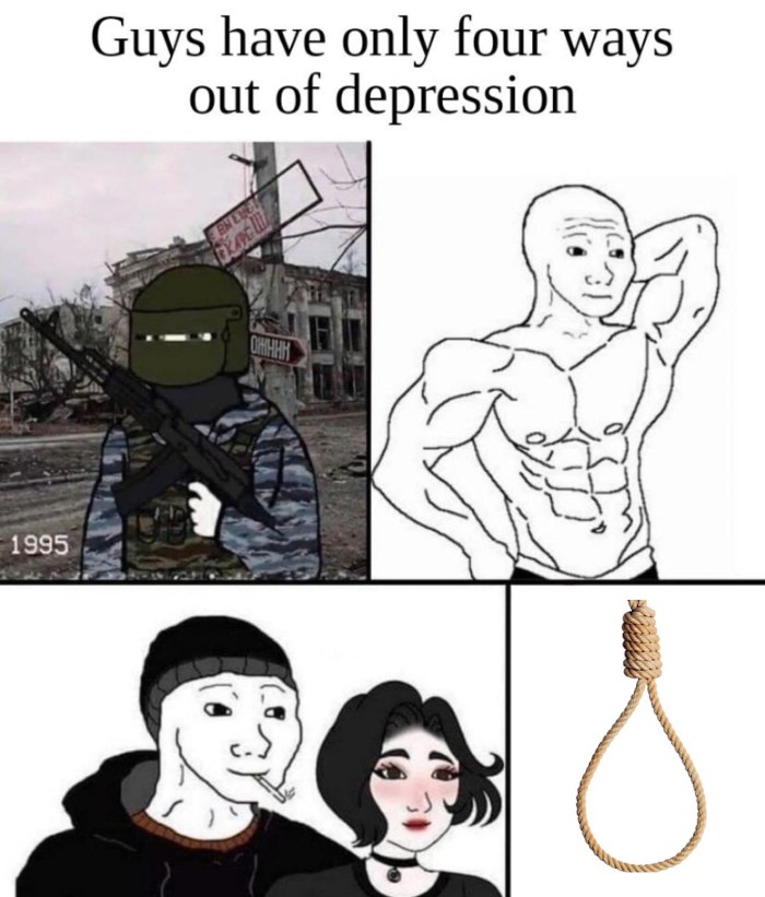 Guys have only 4 Ways Out of Depression