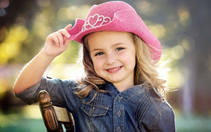 The girl smiles