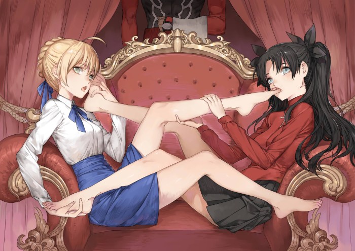 Rin Tosaka and Saber Yuri