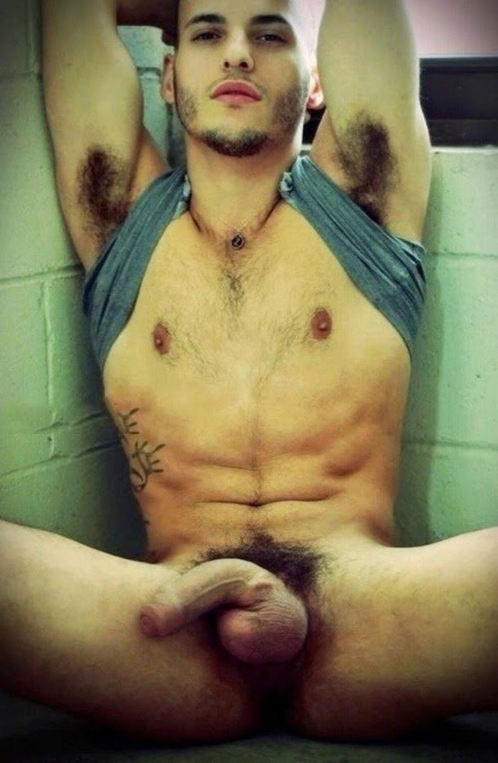 Naked hairy young men