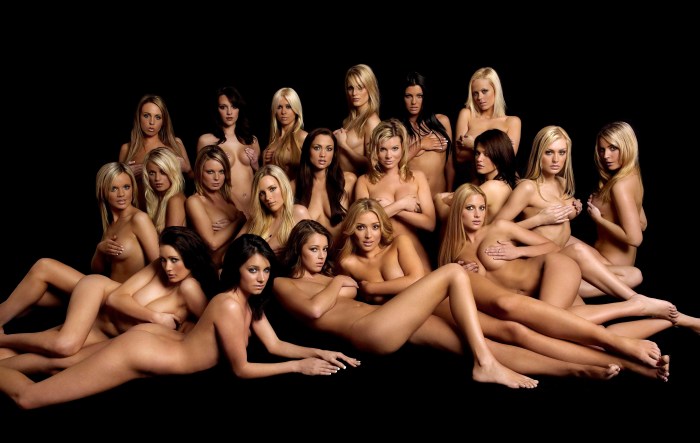 Many naked women and men