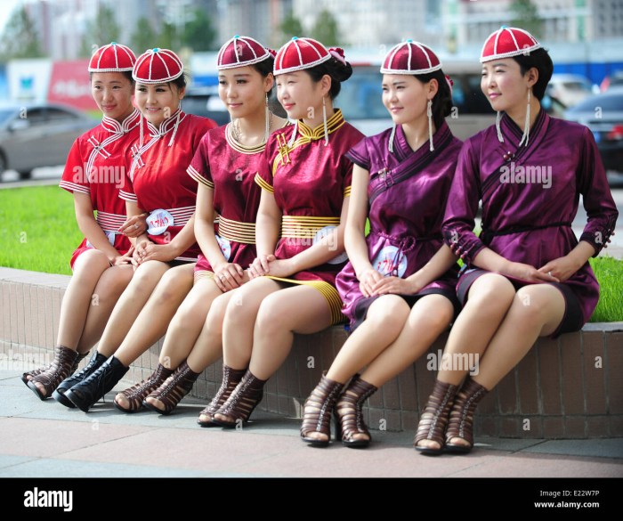 Mongolia women on the streets