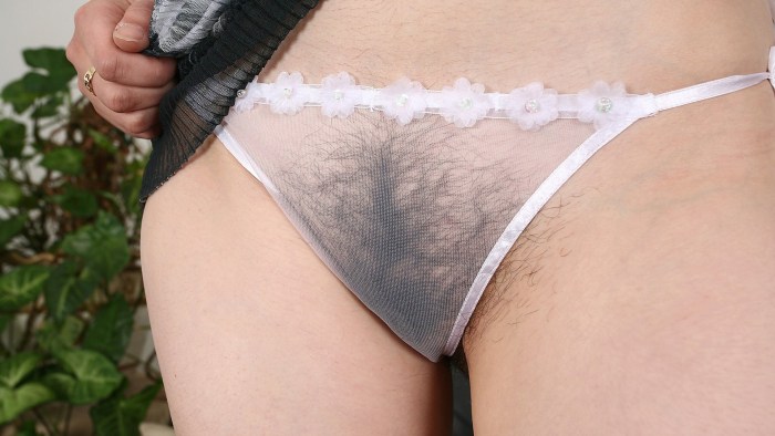 Wife in transparent panties