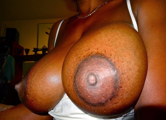 Giant black nipples