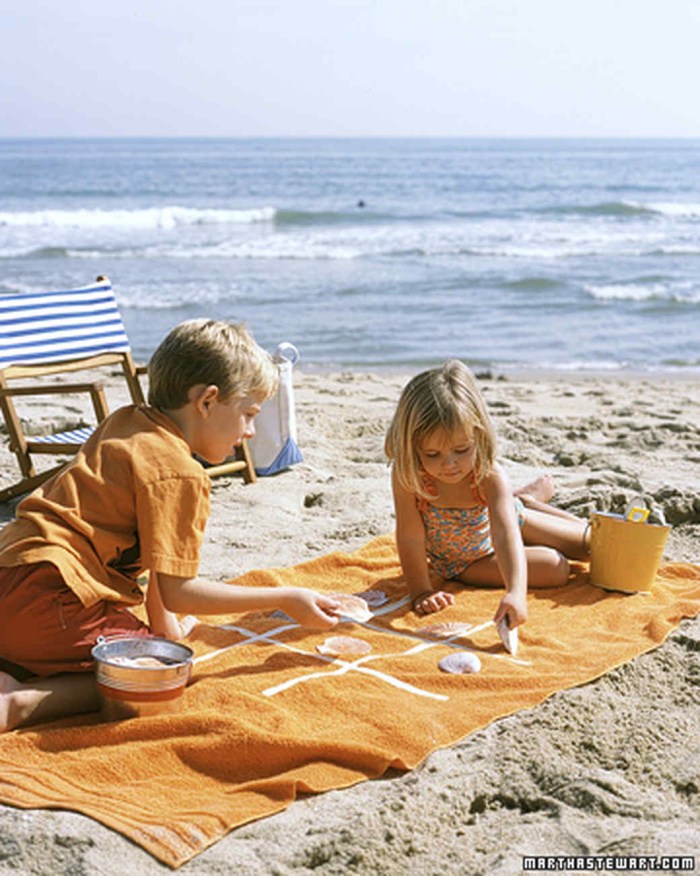 Summer beach children