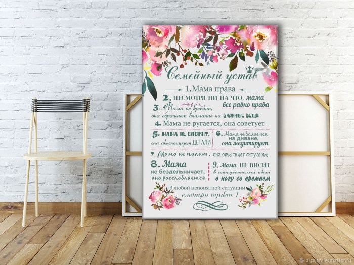 Inscriptions on canvas