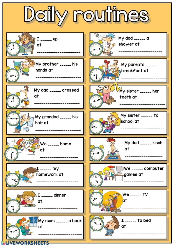 English Daily Routine