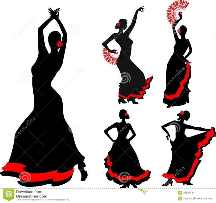 Spanish dancer on a white background