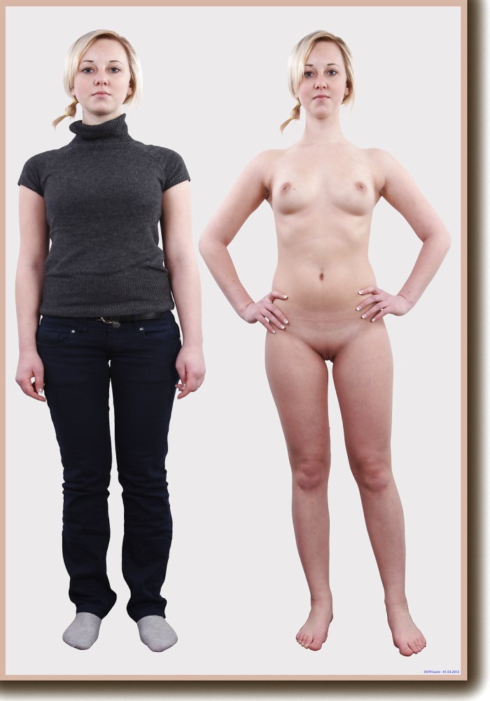 Hairy girls in clothes and without clothes