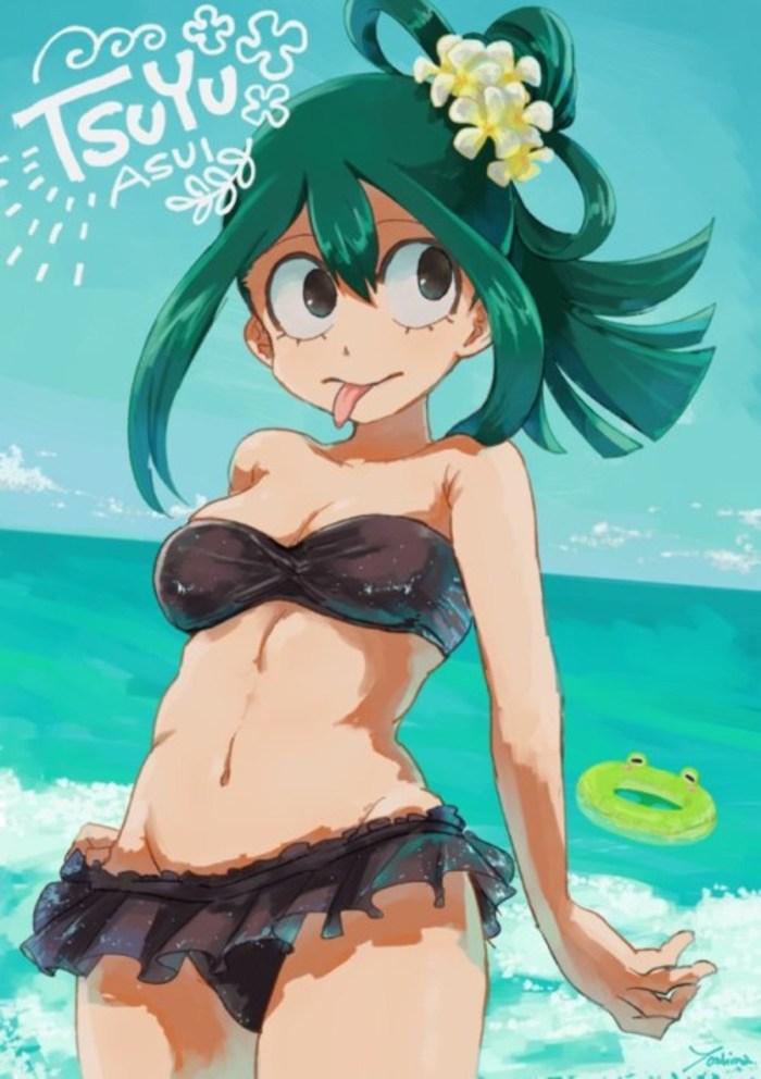 Izuku Midoria and Tsui Asui Kiss