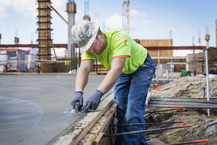 Concrete at a construction site