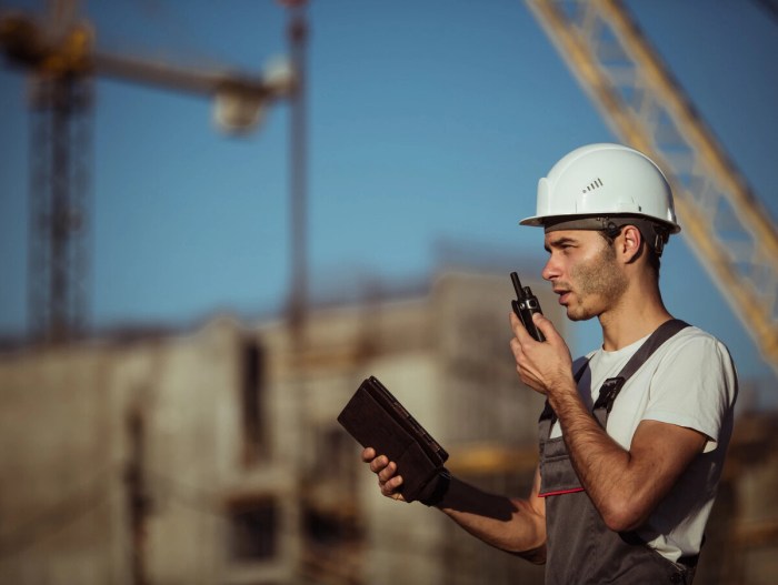 A man at a construction site
