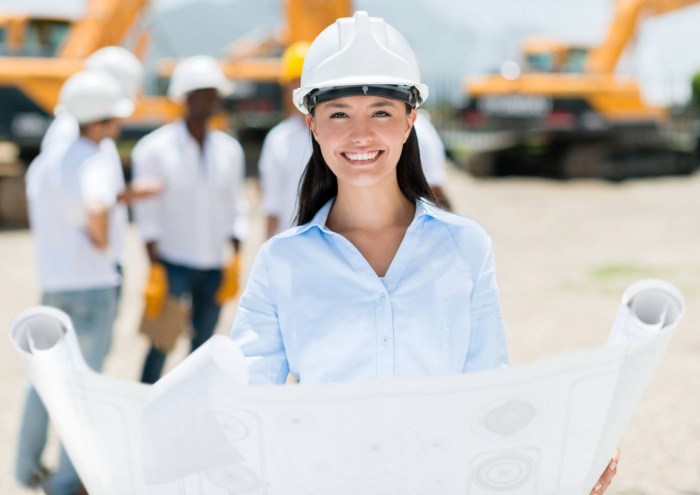 Architect at a construction site photo
