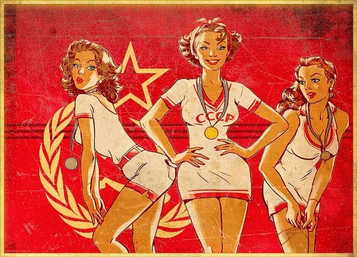 Soviet style posters