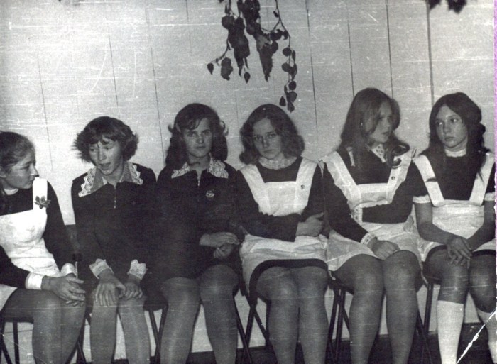 Mini skirts in the Soviet school