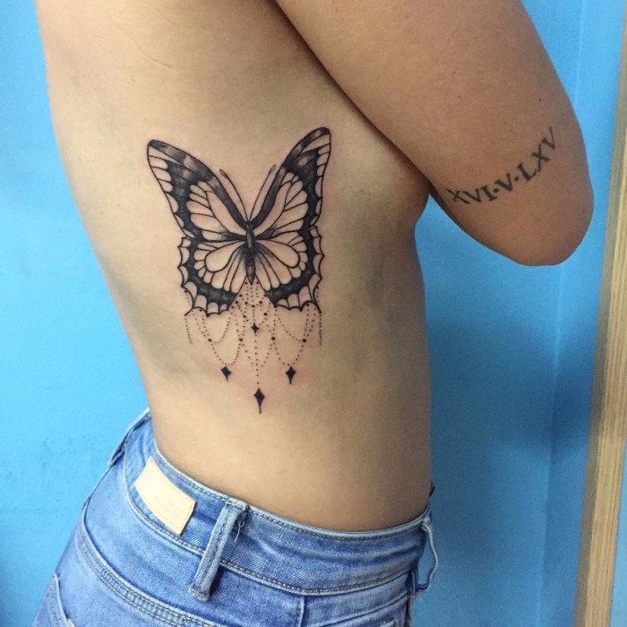 Sakura tattoo on the side