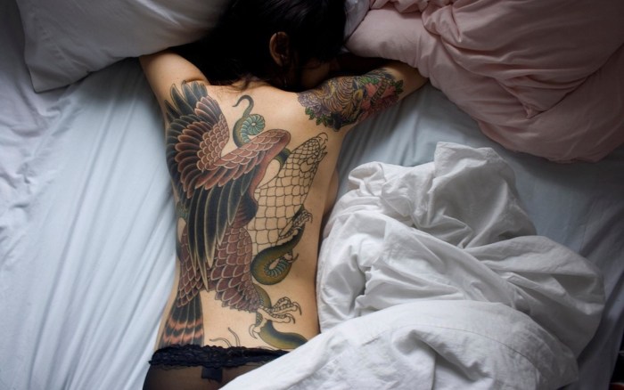 Tattoo butterfly in color