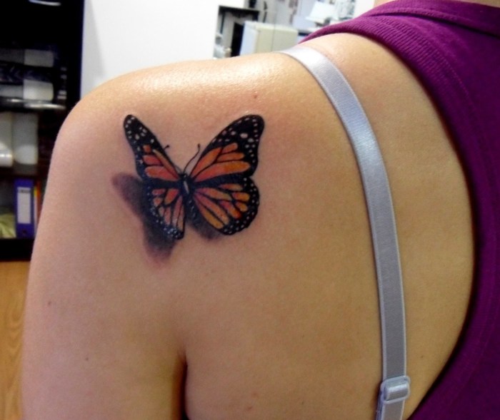 Cover the tattoo butterfly