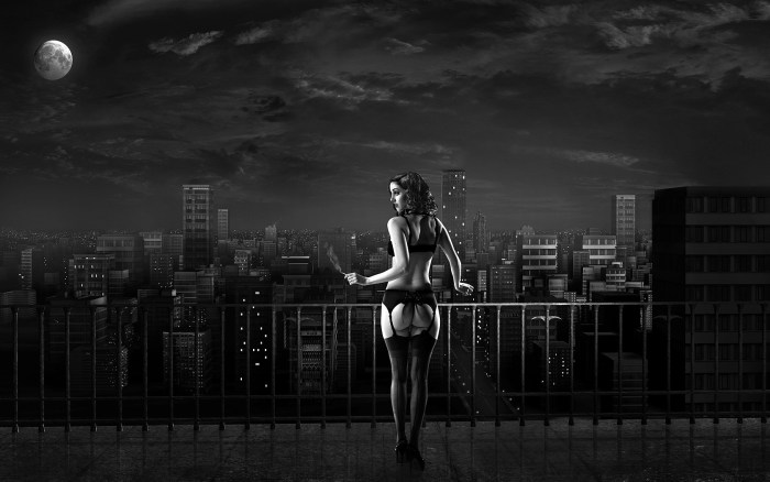Pictures in the style of noir