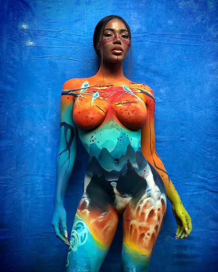 Nude photo shoot in Bodiart paint