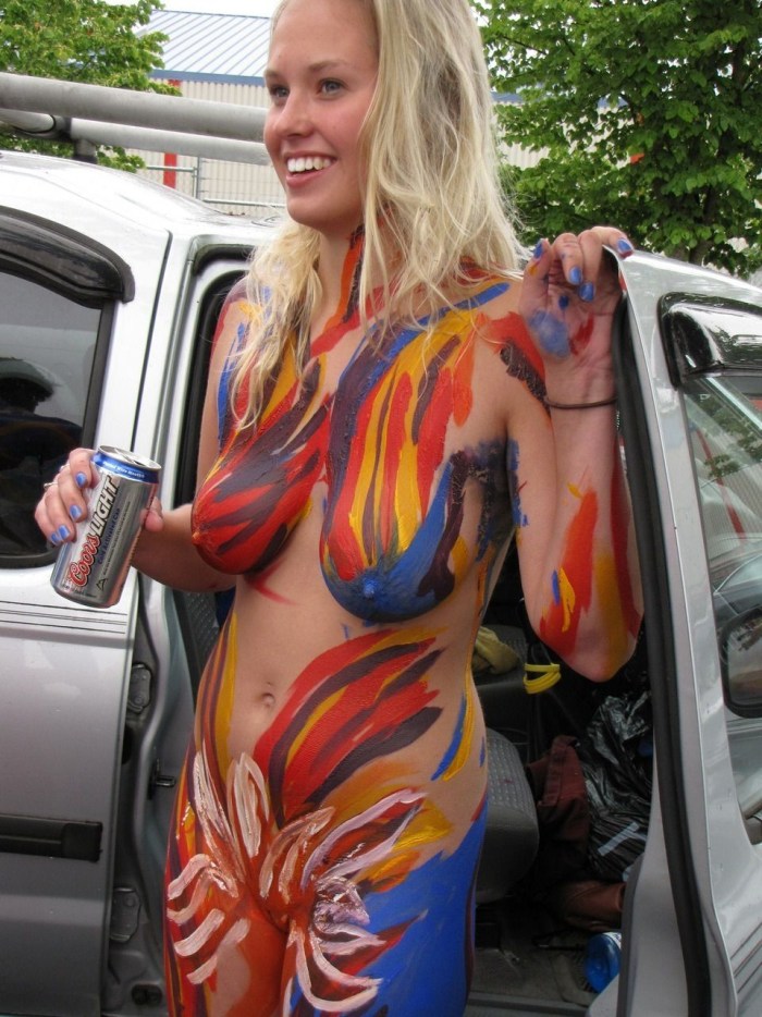 Painted naked women