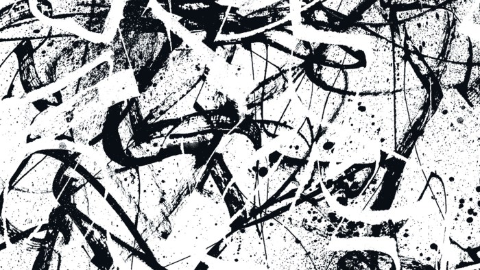 Spray of black paint