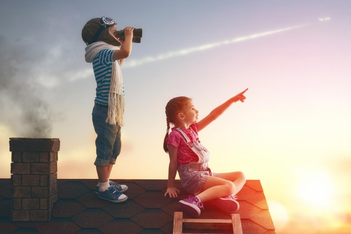 Children on the roof