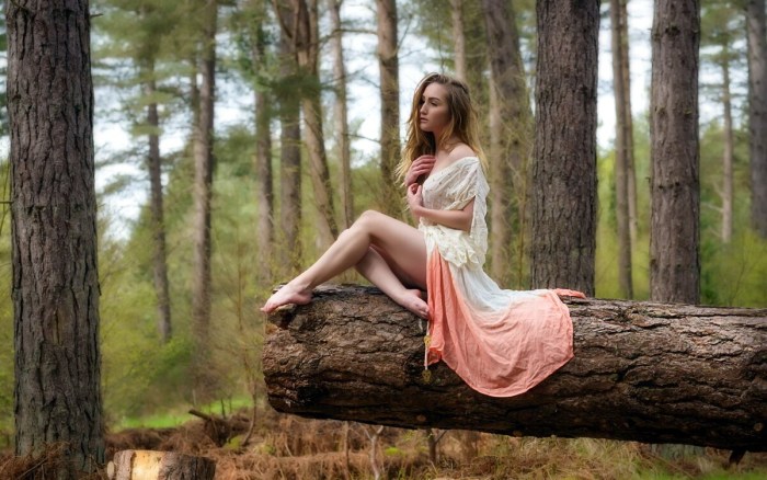 Girl in the forest