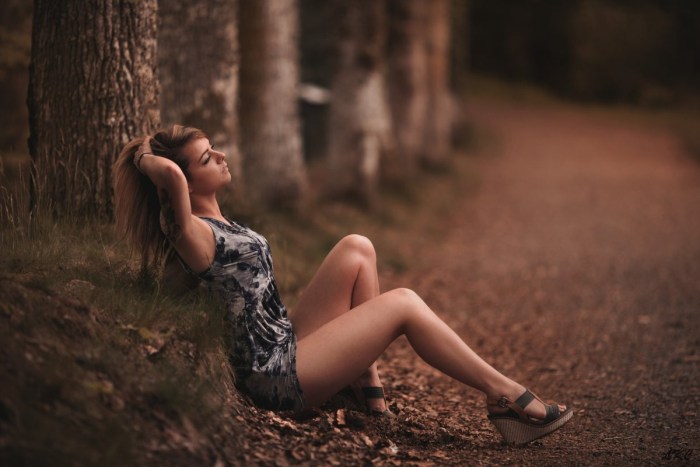 Beautiful women in the forest