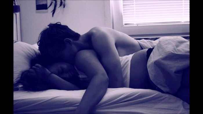 Boy and girl in bed