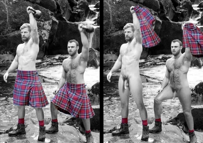 Real Men Wear Kilts: Bareback Jonas Jackson, Leander Gay