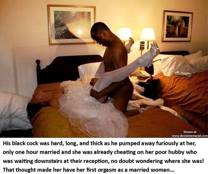 The first wedding night with a black man