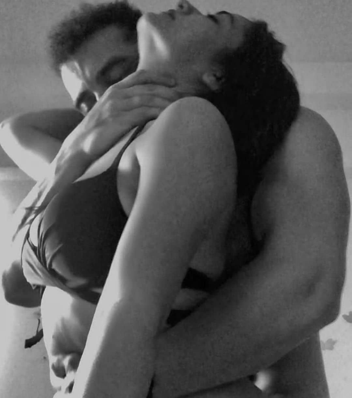 Passionate hugs