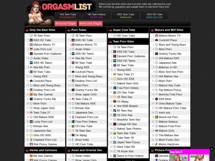 List of erotic sites