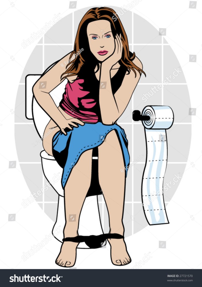 The girl has diarrhea