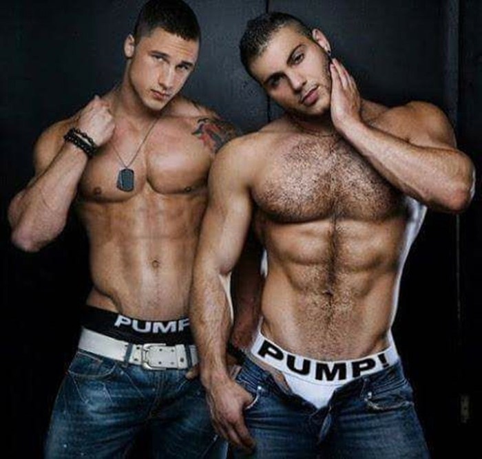 Muscular guys group