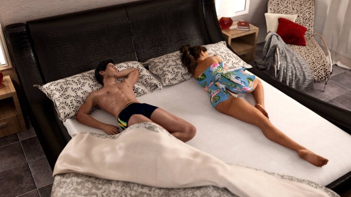 Adult affairs in bed