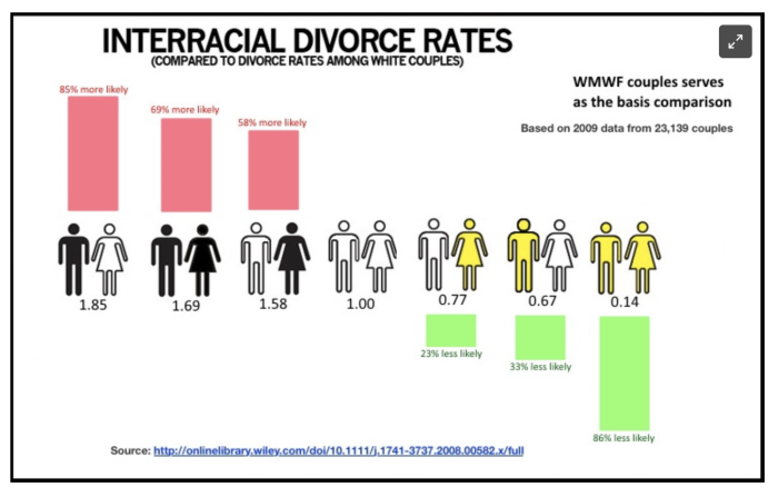 Divorce Statistics for Interraacial Marriages