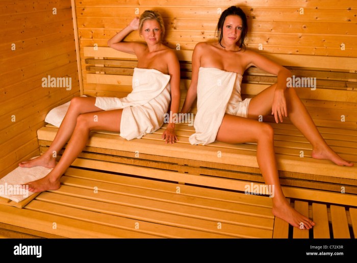 Busty beauties in the bathhouse