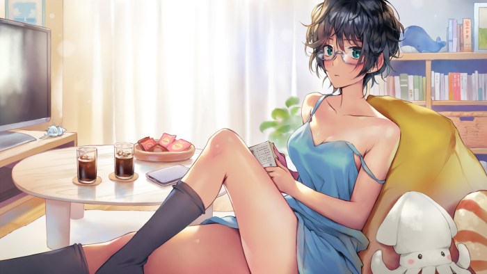 Boss with glasses of anime