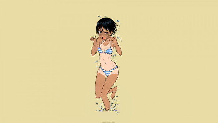 Anime girls with tanning