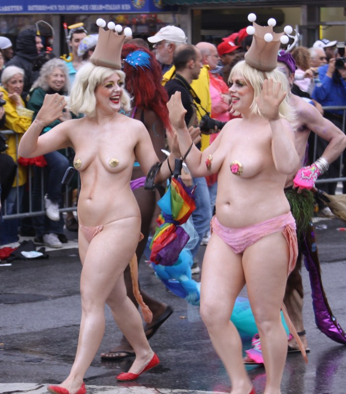 Naked women at the festival