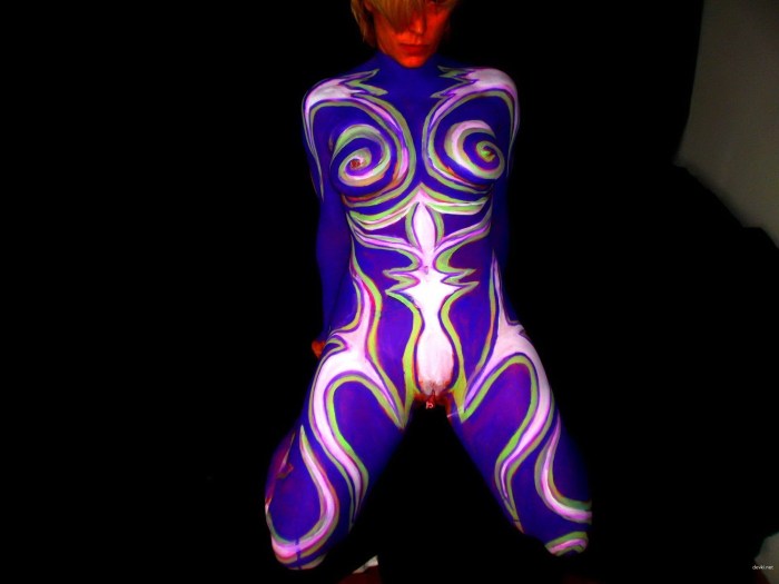 Erotic bodyar on the female body