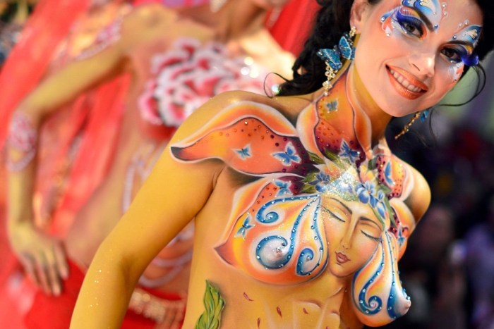 Painted female bodies