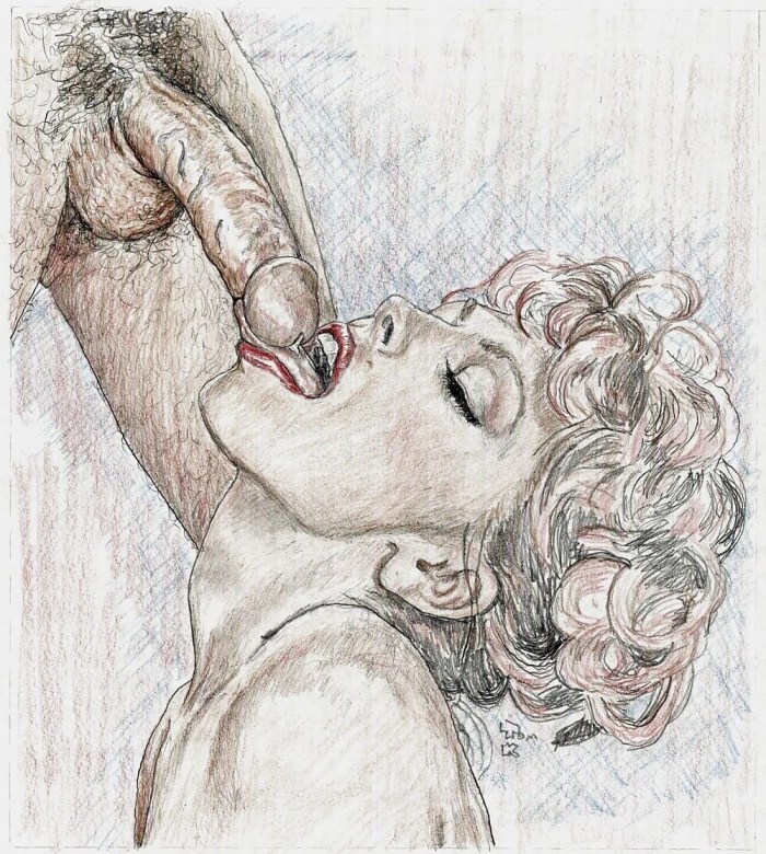 Erotic drawings with a pencil