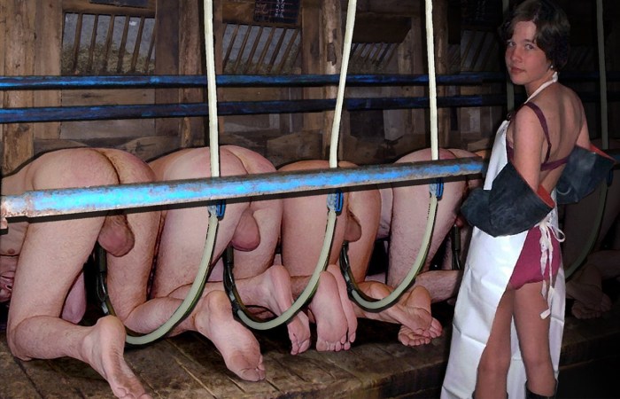 Forced milking of men